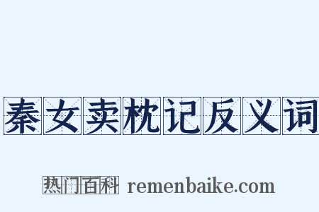 秦女卖枕记反义词是什么意思的图片